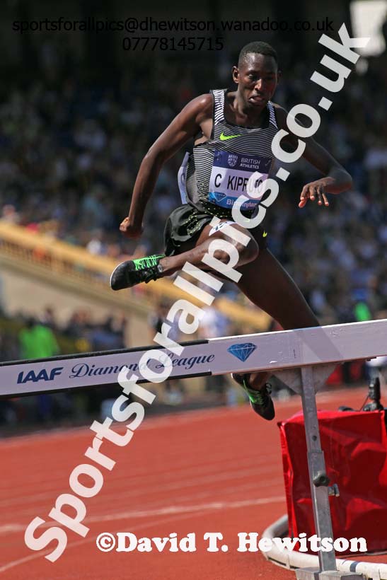 Conseslus Kipruto (KEN) winner of the 3000 metres steeplechase, IAAF Diamond League, Birmingham. Photo: David T. Hewitson/Sports for All Pics